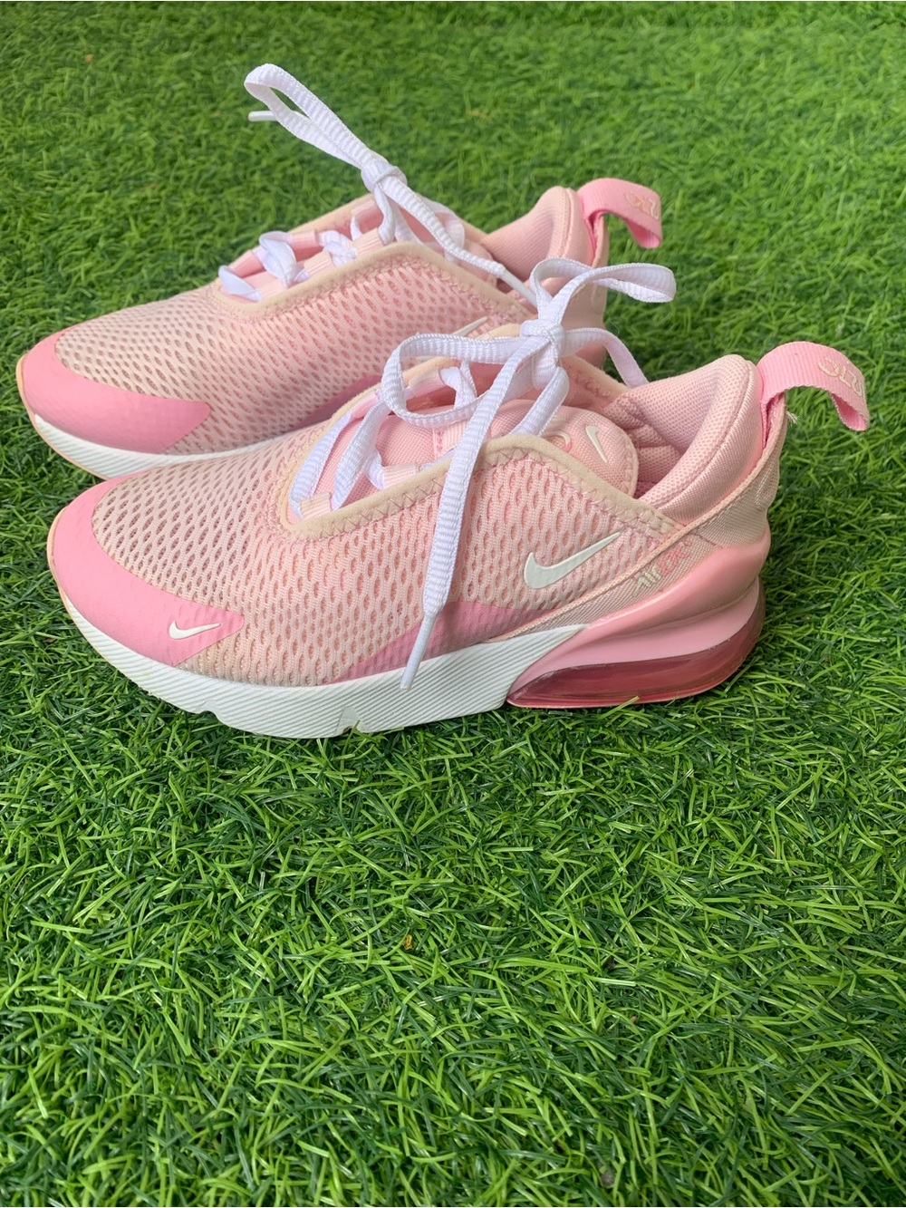 Nike Kids' Air Max 270 React Sneakers - Light Pink & White